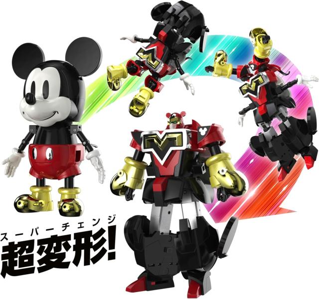 【新品】1週間以内発送　超合金 ディズニーキャラクター 超変形 ミッキーマウス by 大河原邦男 約125mm フィギュア　TAMASHII NATIONS 変形口ボ スーパーチェンジ_3