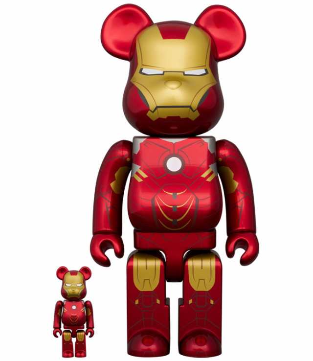 【新品】１週間以内発送 BE@RBRICK IRON MAN MARK IV 100％ & 400％　アイアンマン マーク ベアブリック フィギュア インテリア コレクシ