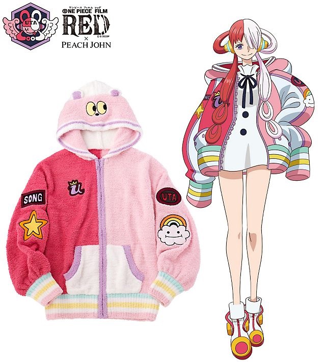 【新品】1週間以内発送【数量限定】劇場版ONE PIECEコラボ PEACH JOHN ウタのフーディ ONE PIECE FILM RED コラボコレクション ピーチジョン PJ かわいい プレゼント