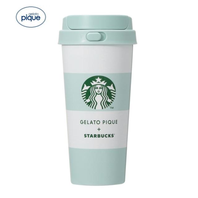 【新品】１週間以内発送【ミントグリーン】gelato pique STARBUCKS　ボーダーステンレスTOGOボトル ミントグリーン 473ml ジェラートピケ スターバックス