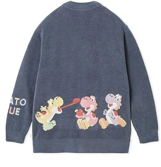 【ジェラートピケ】キノピオ&ヨッシージャガードカーディガン M-Lサイズ スーパーマリオ】【ユニセックス】キノピオ＆ヨッシージャガード