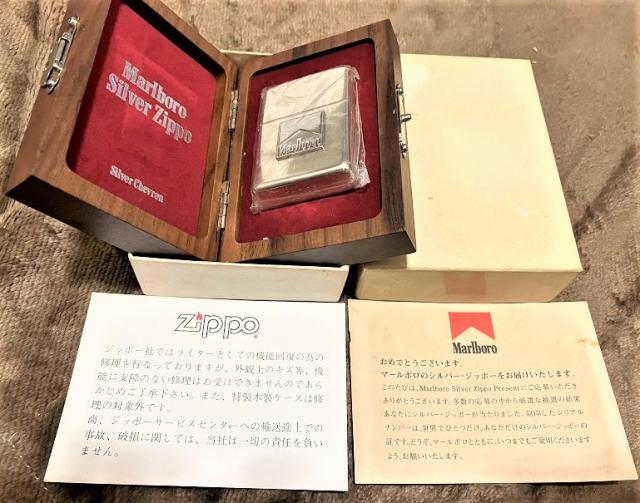 【新品】1週間以内発送【委託販売】【77/1000】1000個限定 木箱入り マルボロスターリングシルバージッポー Marlboro シリアル番号刻印 zippo ジッポーの通販は