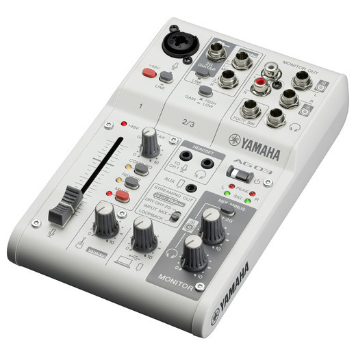【新品】１週間以内発送 YAMAHA ヤマハ AG03MK2W 3チャンネル ライブストリーミングミキサー ホワイト