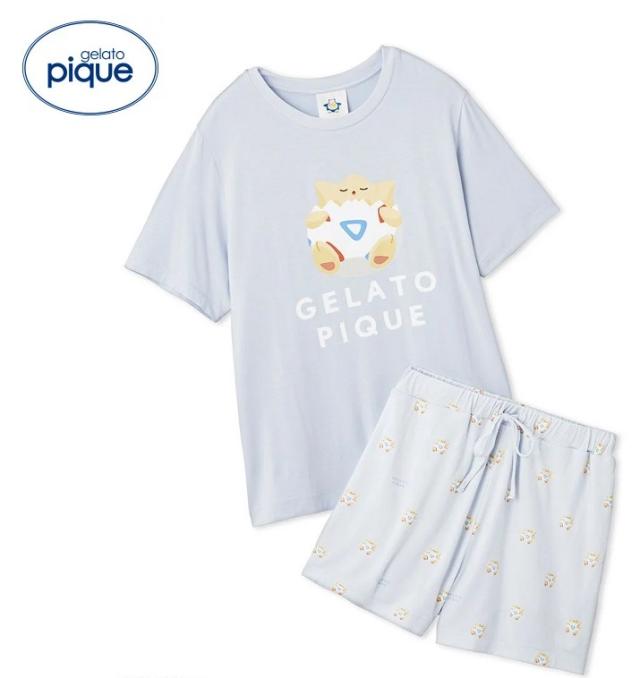 【新品】【即納】【BLU トゲピー】gelato pique ジェラート ピケ ポケモンスリープ 接触冷感プリントTシャツ＆ショートパンツセット レディース ポケットモンス