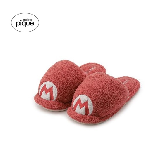 【新品】【即納】【S-Mサイズ】gelato pique ジェラート ピケ 【スーパーマリオ】【ユニセックス】ベビモコキャップルームシューズ ジェラピケ