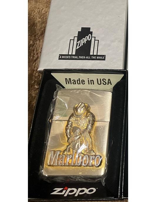【新品】1週間以内発送【委託販売】【シャンパンゴールド】マルボロマンジッポー Marlboro zippo ライター 喫煙具 コレクションの通販は