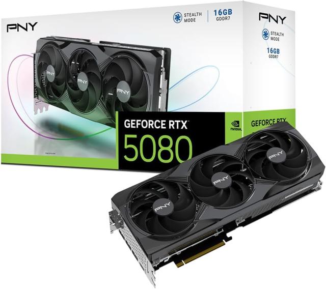 【新品】1週間以内発送【代引き不可】PNY GeFORCE RTX 5080 16GB Overclocked TripleFan グラフィックスボード VCG508016TFXPB1-O VD9010 187,000円