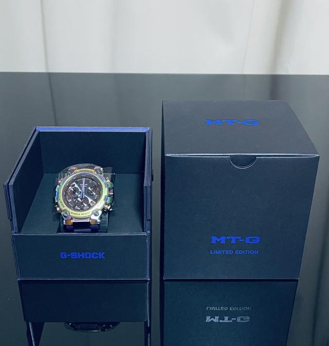 【新品】【即納】CASIO G-SHOCK MT-G MTG-B3000PRB-1AJR オーロラ レインボー カシオ ジーショック 腕時計 プレゼント 贈り物 メンズ パープルスケルトン