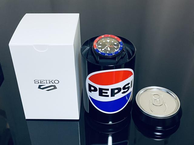 【新品】【即納】SEIKO セイコー 5 SPORTS ファイブスポーツ　PEPSI コラボレーション限定 SBSC023　腕時計 メンズ ブラック ペプシ