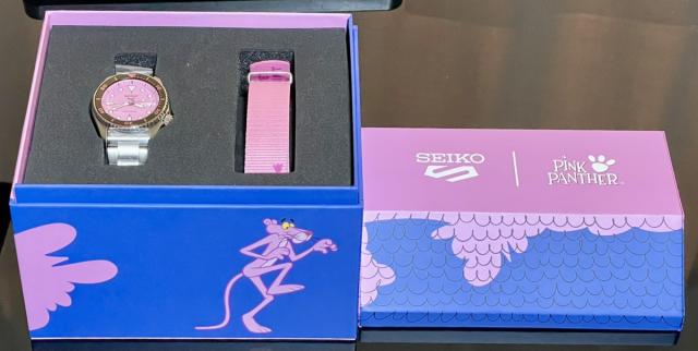 【新品】【即納】 セイコー 5スポーツ SKX　PINK PANTHER コラボレーション限定モデル　SBSA321 腕時計 日本製　ピンクパンサー コラボ