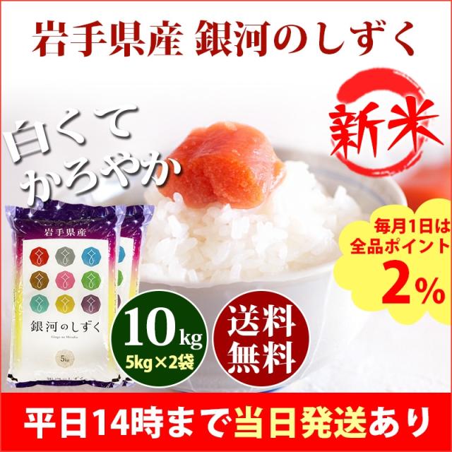 配送 お米 10キロ 銀河のしずく 岩手県産、銀河のしずく 特A 10k お米
