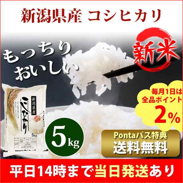 新米 米 5kg 新潟県産 コシヒカリ 1等米 令和4年産 お米 5kg プレミアム特典 送料無料 北海道・沖縄配送不可 即日発送 クーポン対象  5キの通販はau PAY マーケット - あだちねっと美米屋