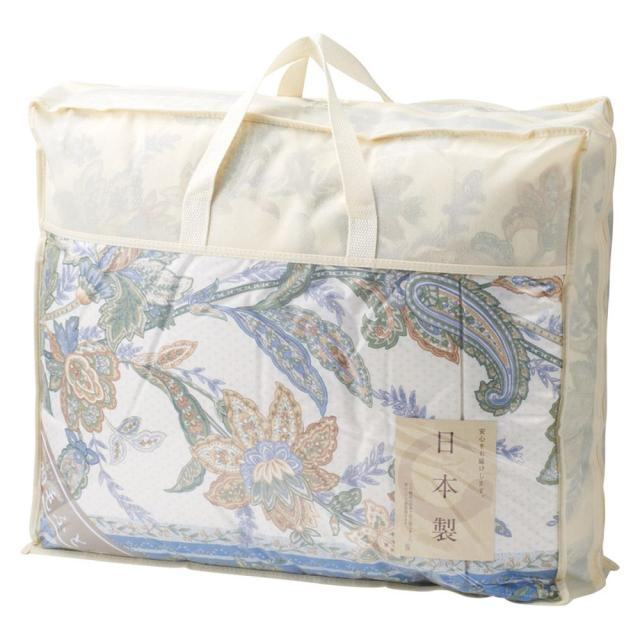 ギフト 布団 ダウン85%入り日本製羽毛肌掛けふとんNUF-2730P-BL 送料無料 内祝い お祝い お返し 香典返し お供え 熨斗 のし対応