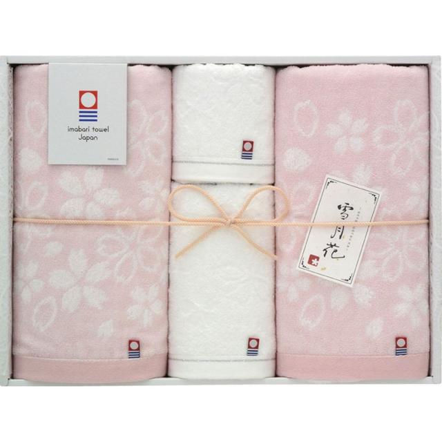 ギフト タオル 今治製タオル 雪月花?さくら? タオルセットSG88500 送料無料 内祝い お祝い お返し 香典返し お供え 熨斗 のし対応の通販は 6,050円