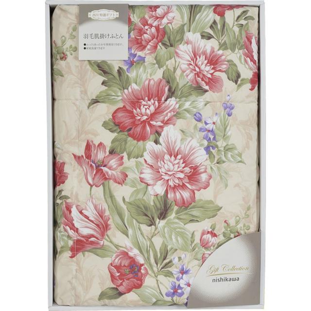 ギフト 布団 n1sh1kawa ベローナ 羽毛肌掛けふとん1449-53718P 送料無料 内祝い お祝い お返し 香典返し お供え 熨斗 のし対応の通販は 22,198円