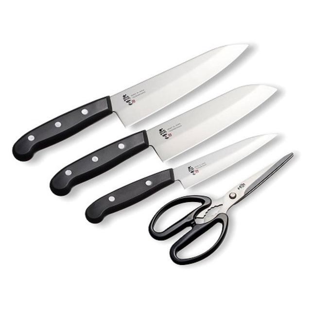 ギフト 包丁 燕三 ステンレス包丁＆キッチンハサミ4点セットEM-072 送料無料 内祝い お祝い お返し 香典返し お供え 熨斗 のし対応