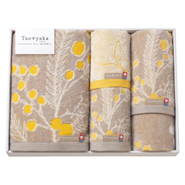 ギフト タオル Taoyaka ミモザ タオルセットTAO-51Y 送料無料 内祝い お祝い お返し 香典返し お供え 熨斗 のし対応