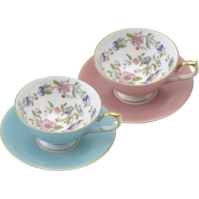 ギフト 洋陶器 エインズレイ ペンブロック ペア ティーカップ＆ソーサー290100608-408C 送料無料 内祝い お祝い お返し 香典返し お供え 熨斗 のし対応の通販は