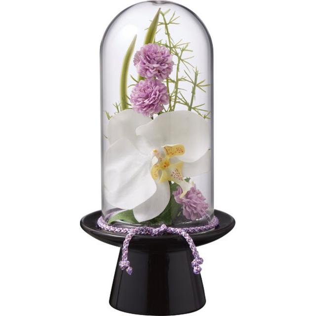 ギフト ア−トアレンジ花 ＰＲ1ＭＡ プリマガラスドーム供花胡蝶蘭 造花 PRSY-0144B 送料無料 内祝い お祝い お返し 香典返し お供え 熨斗 のし対応の通販は 5,528円