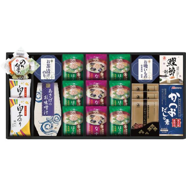 お返し 内祝い ギフト 海苔セット マルトモフリーズドライみそ汁＆食卓詰合せMR-50   新築 お礼 引越し 志 仏事 送料無料 クーポン対象 5,465円