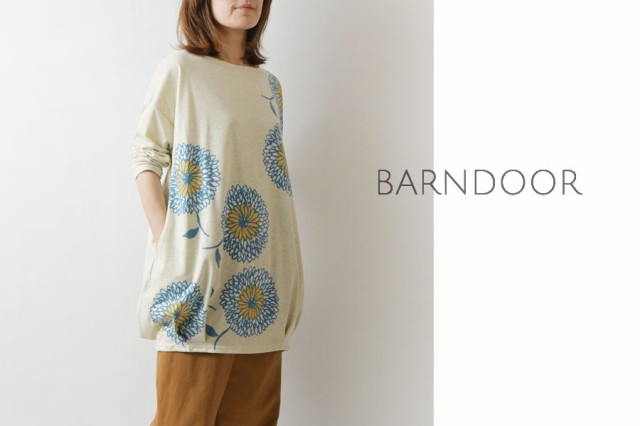 SALE 40%OFF】【BARNDOOR バーンドア】ダリア柄 裾タック カットソー