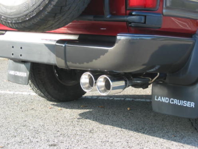 Meiwa Elford Sprit Muffler デュアルテール トヨタ ランドクルーザー ランクル80 ガソリン車 用 片側2本出し 個人宅も配送可能 の通販はau Pay マーケット 矢東タイヤ