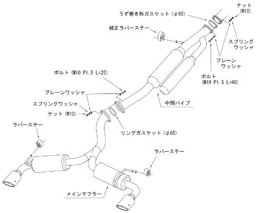 トヨタ GRヤリス GXPA16用マフラー HKS ハイパワーSPEC-L II (31019