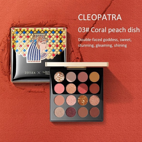 メール便送料無料 Zeesea 大英博物館 ファイヤーワークス 16カラー アイシャドウ03 クレオパトラの通販はau Pay マーケット タンセラショップ