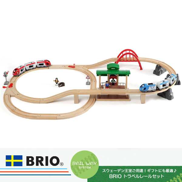 トラベルレールセット 33512 ブリオ BRIO セット レールセット 木の