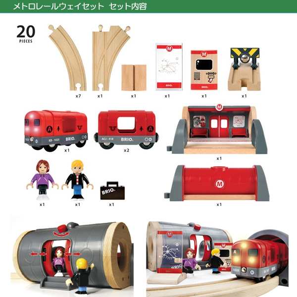 メトロレールウェイセット 33513 おもちゃ 知育玩具 汽車遊び レール ...