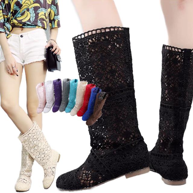 サマーブーツ レディース レース ロング 一部即納 夏ブーツ 夏フェス ミドルブーツ ハーフブーツ ぺたんこ 12色7サイズ 大きいサイズ の通販はau Pay マーケット アニバーサリースタイル