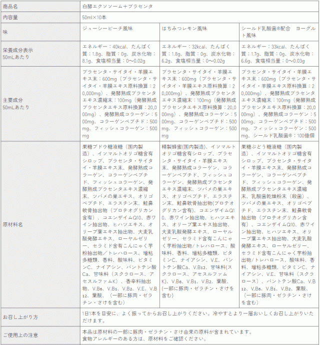 白酵 エクソソーム＋プラセンタ 6箱（50ml×60本）エクソソーム 