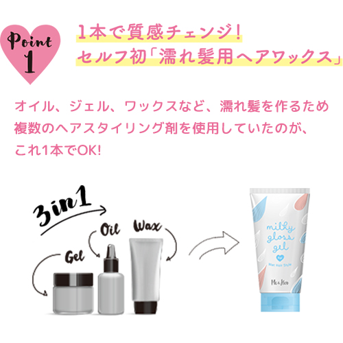 ミーアンドハー(Me＆Her) ミルキィグロスジェル ヘアスタイリング