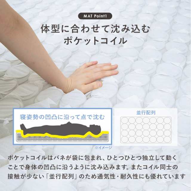 収納付きベッド シングル 引き出し収納 マットレス付き ポケットコイル コンセント付きの通販は