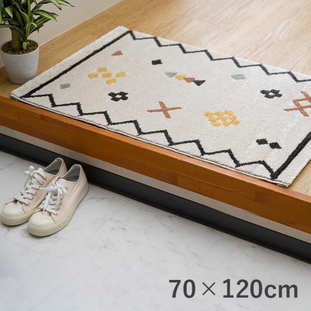 玄関マット 屋内 室内 約70×120cm エスニック 民族柄 ウィルトン織 トルコ製 消臭の通販は 5,460円