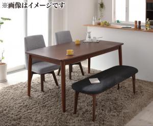 ダイニングテーブルセット 4人用 150cm 北欧 4点セット(テーブル+回転チェア2脚+ベンチ) 組立付きの通販は
