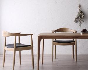 ダイニングテーブルセット 2人用 150cm 北欧 3点セット(テーブル+チェア2脚) 天然木オーク無垢材 組立付きの通販は 69,905円