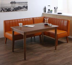 ダイニングテーブルセット 4人用 115cm モダン 3点セット(テーブル+2P+右アーム) 組立付きの通販は