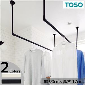 ハンギングバー 吊り下げ 約90cm×17cm 天井付けCタイプセット 日本製 tosoの通販は