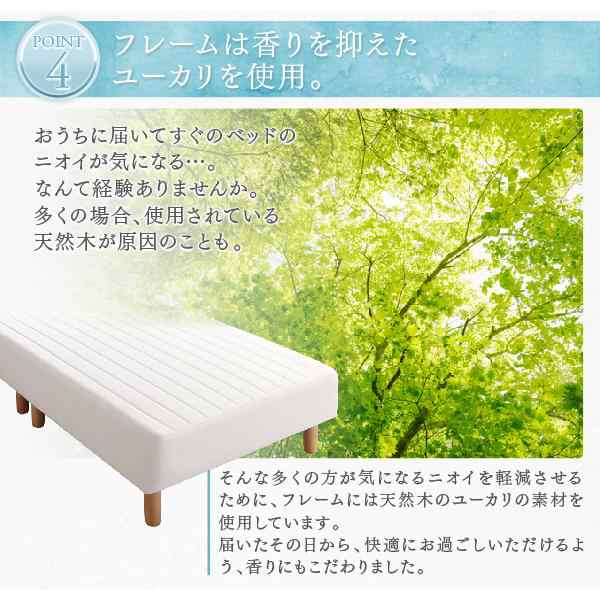 ダブルベッド 脚付きマットレスベッド ポケットコイル 脚22cm