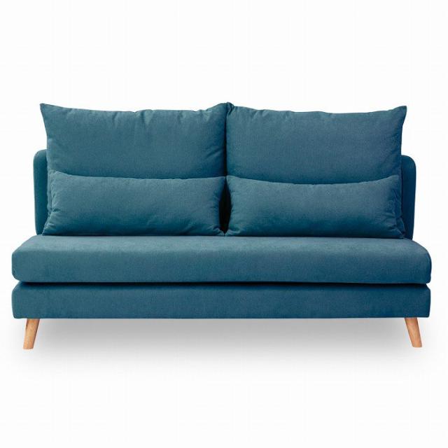 ソファ 3人掛け おしゃれ クッション付き グリーン ブルー パープル オレンジの通販は