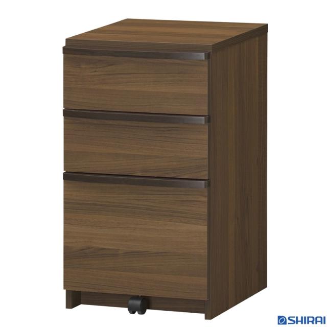 ブラウン木製3段チェスト かわいい 可愛い 日本製 国産 ブラウン ナチュラル 木製 3段 幅117cm