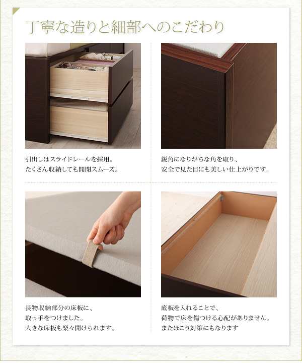 組立設置付 セミシングルベッド マットレス付き 薄型スタンダードボンネルコイル 引き出し収納 収納付きベッド