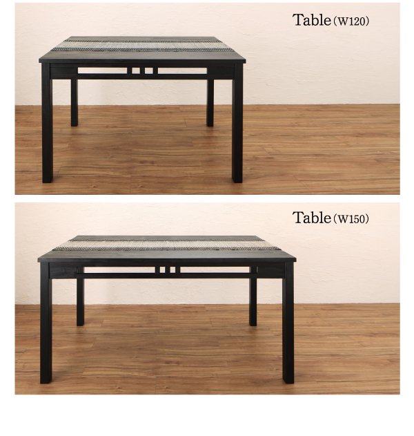 ダイニングテーブル 2人~4人用 120cm おしゃれ アジアンモダン 食卓テーブルの通販は