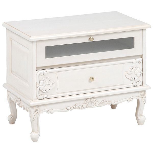 リビングボード おしゃれ アンティークホワイト 白 かわいいの通販は 35,700円