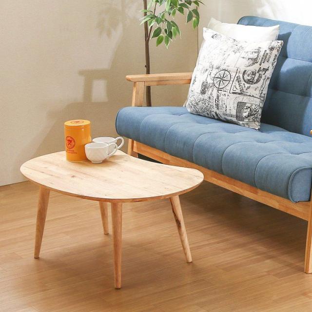 リビングテーブル おしゃれ 木製 幅74×奥行47.5×高さ32.5cm ナチュラルの通販は 5,499円