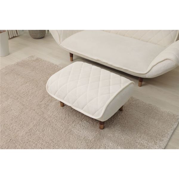 オットマン おしゃれ 約59cm ダイヤモンドキルト ポケットコイルスプリング 樹脂脚付きの通販は