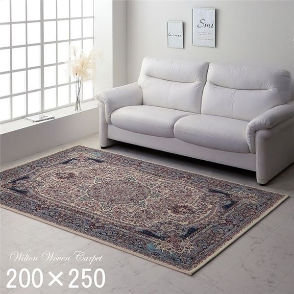 カーペット 約200×250cm おしゃれ 長方形 クラシック柄 抗菌防臭の通販は
