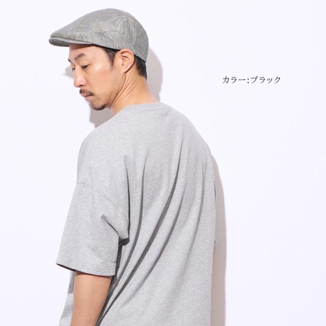メンズ レディース オールシーズン 春 夏 春夏 春用 夏用 麻100％ 裏地メッシュ素材 ストライプ モナコハンチング ハンチング帽 ハンチング帽子 キャップ 男性 涼しい 日よけ帽子 おしゃれ | RETTER Boil リネン ストライプ メッシュ ハンチング hn-boi_9
