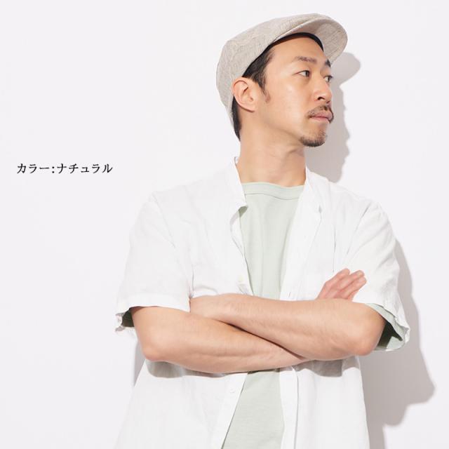 メンズ レディース オールシーズン 春 夏 春夏 春用 夏用 麻100％ 裏地メッシュ素材 ストライプ モナコハンチング ハンチング帽 ハンチング帽子 キャップ 男性 涼しい 日よけ帽子 おしゃれ | RETTER Boil リネン ストライプ メッシュ ハンチング hn-boi_13